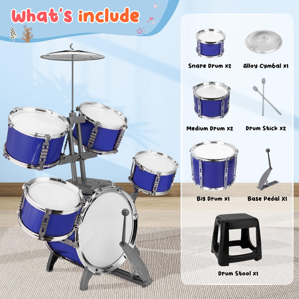 CHADRIGIVS upgraded kids drum set cymbal adds bright, expressive sounds