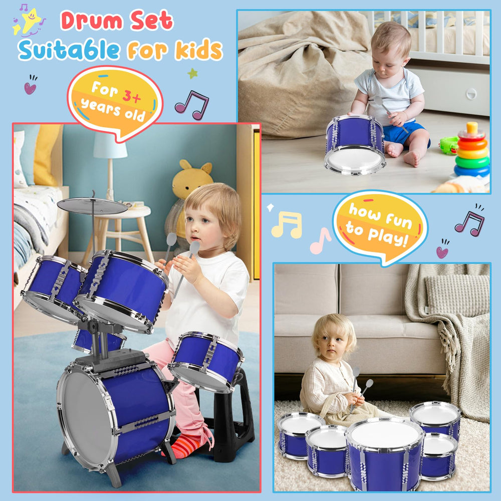 CHADRIGIVS upgraded kids drum set small drum 1 ideal for gentle rhythms
