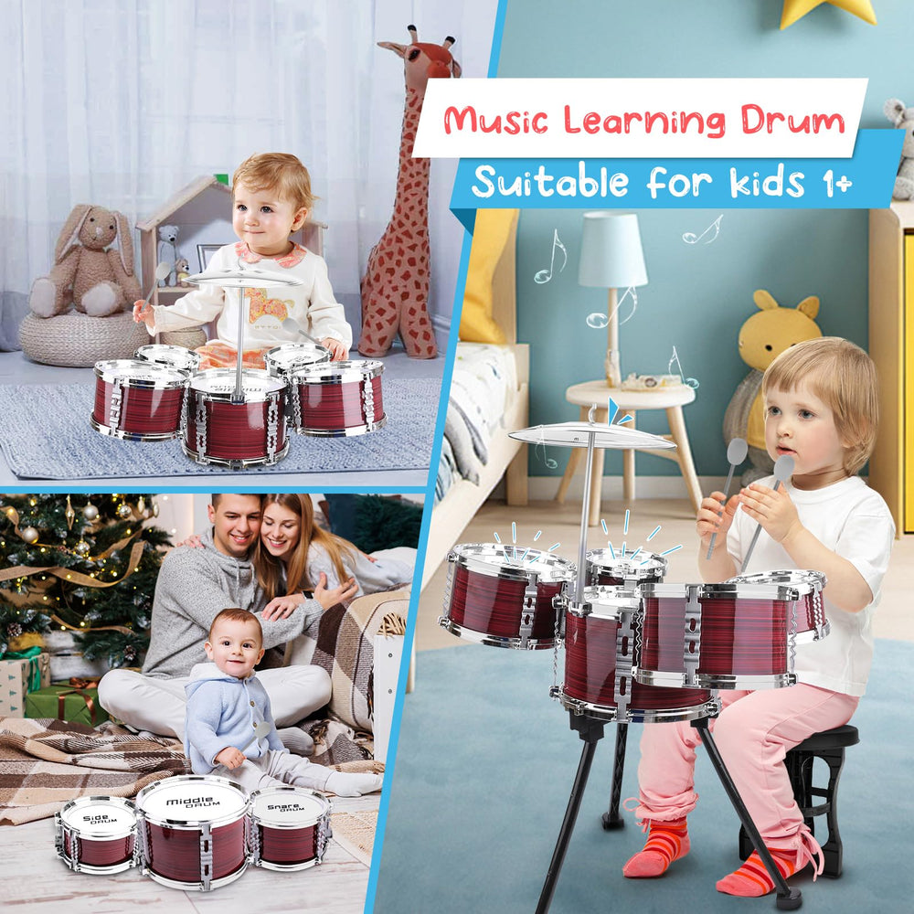 CHADRIGIVS drum set stool provides comfortable seated play during sessions.
