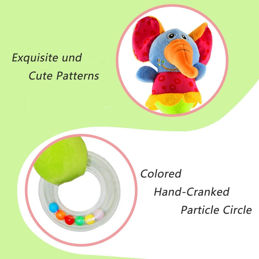 CHAFIN Soft plush rattle with fabric texture invites tactile play.