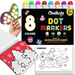 Chalkola dot markers for toddlers creating vibrant dots on paper