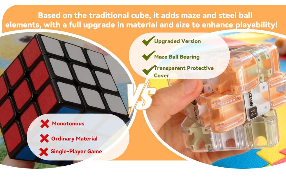 Chambrix maze cube in hand, ready for a timed challenge on the go