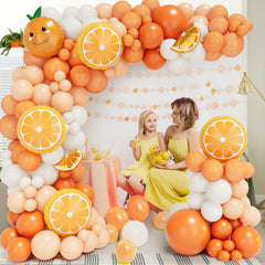 Chamrrille pearl-orange 5in balloons add vibrant color to events.