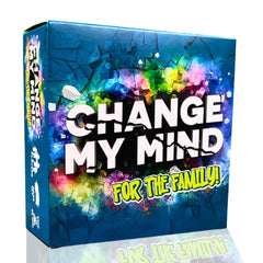 Change My Mind for The Family deck on the table, ready for a lively family game night.