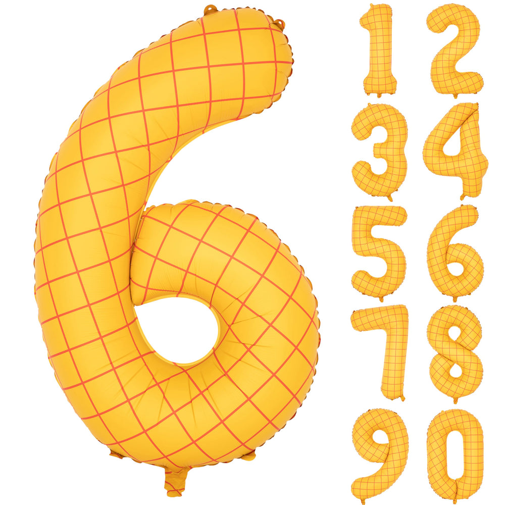 Changzhong 40in matte yellow number balloon for eye-catching birthday decor.