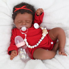 CHAREX Realistic 18-inch reborn doll face closeup with lifelike skin tones for immersive play.