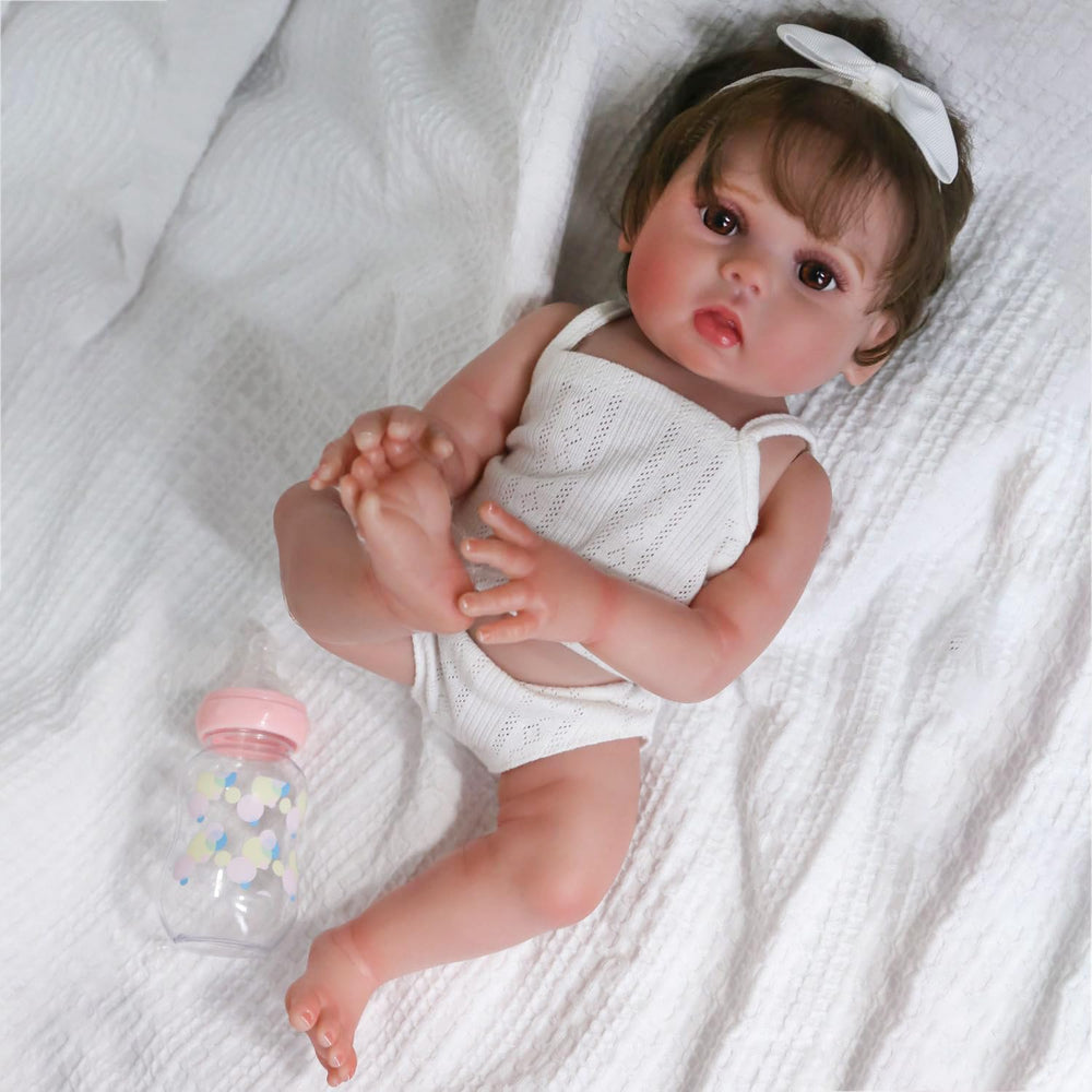 CHAREX Lucy doll with full vinyl body offers lifelike realism for imaginative play.