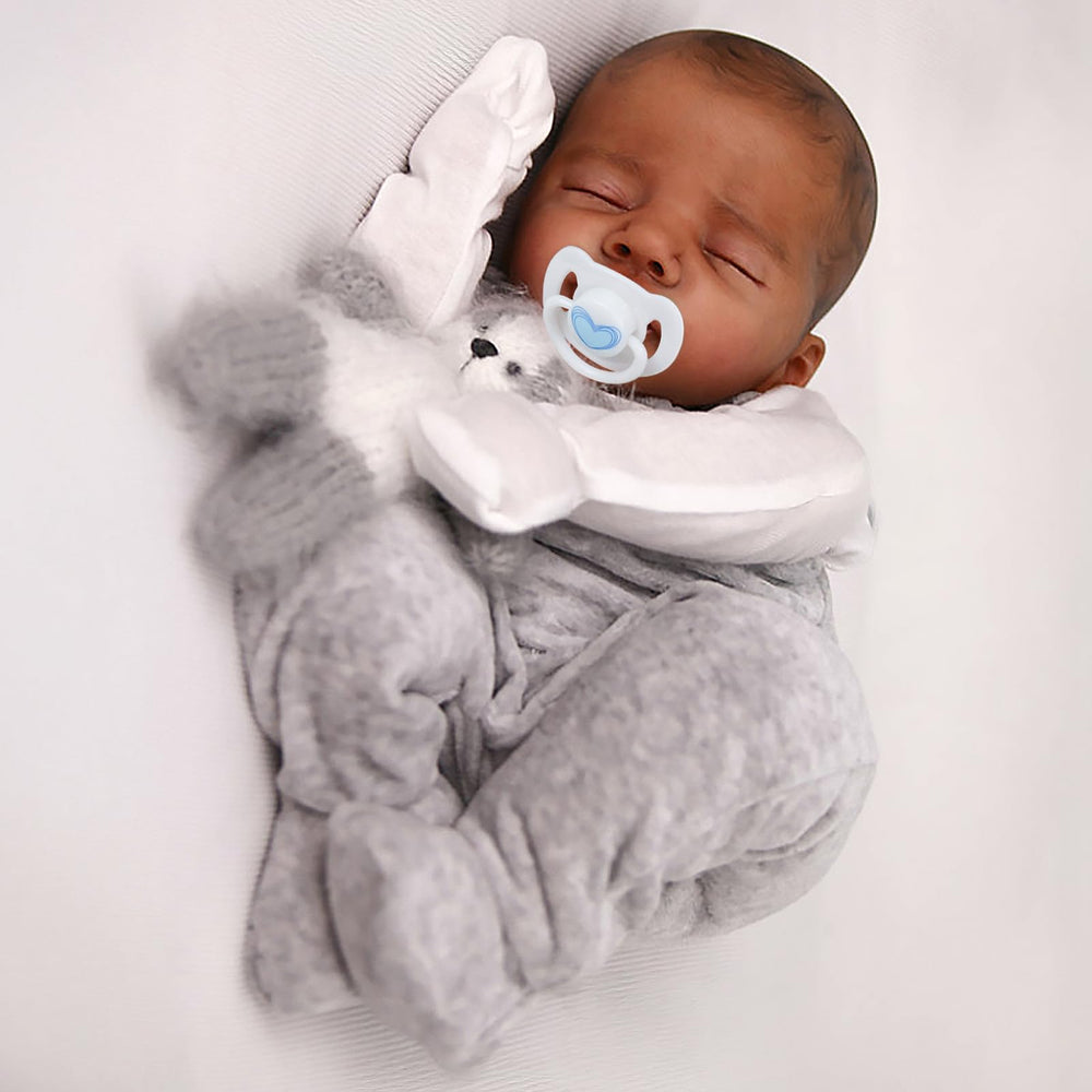 CHAREX reborn doll black, 18-inch lifelike design for nurturing play.
