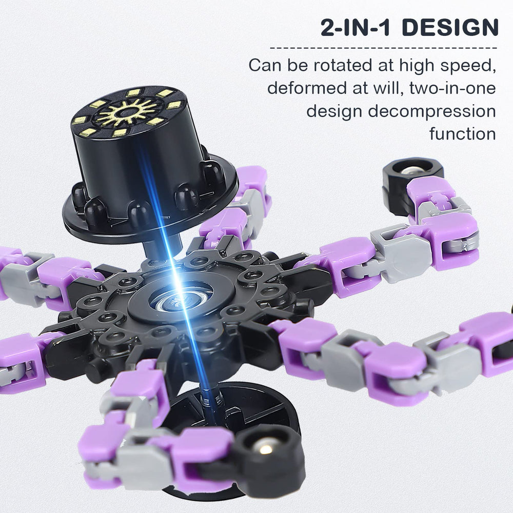 Charniol sensory spinner with rounded edges for safe fingertip use.
