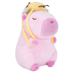 CHDBLOCK Capybara Plush with Bee Backpack; soft cuddle companion for imaginative play.
