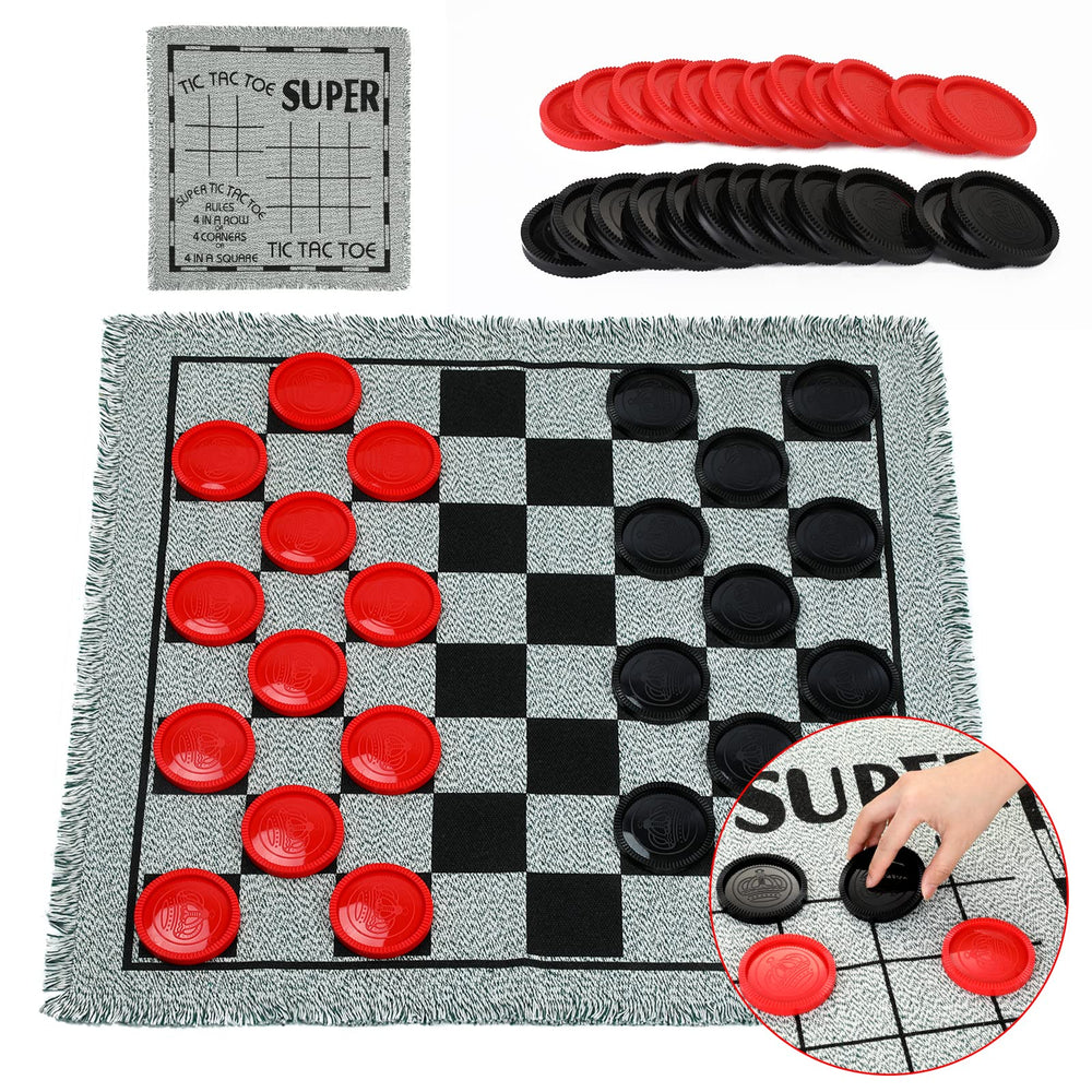 Chdousha giant checkers board front view for family play
