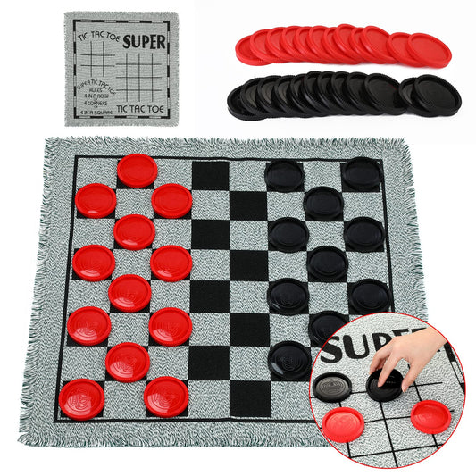 Chdousha giant checkers board front view for family play