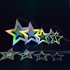 Cheerland iridescent star garland largest star centerpiece for focal decor