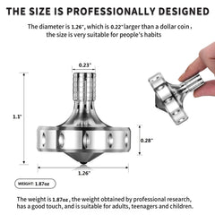 CHEETOP precision metal spinning top balance captured in a stable spin for concentration.