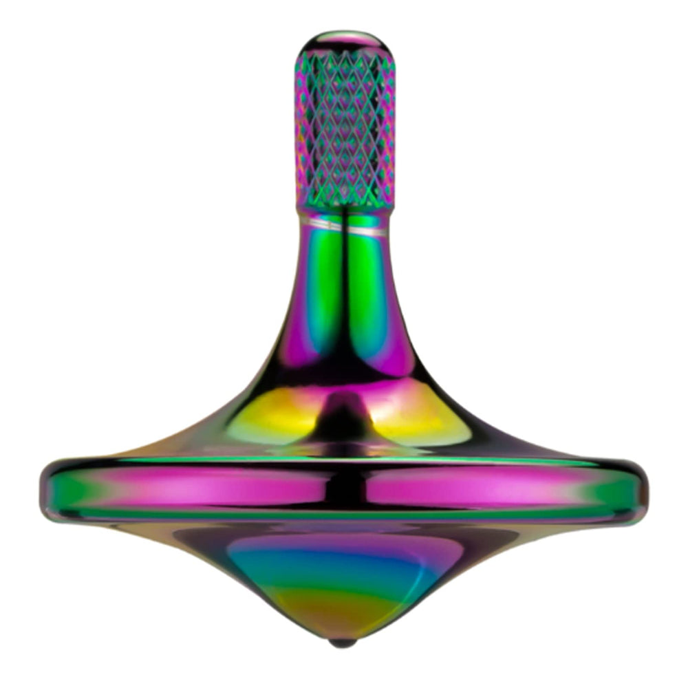 CHEETOP precision metal spinning top with iridescent finish for smooth, long spins.