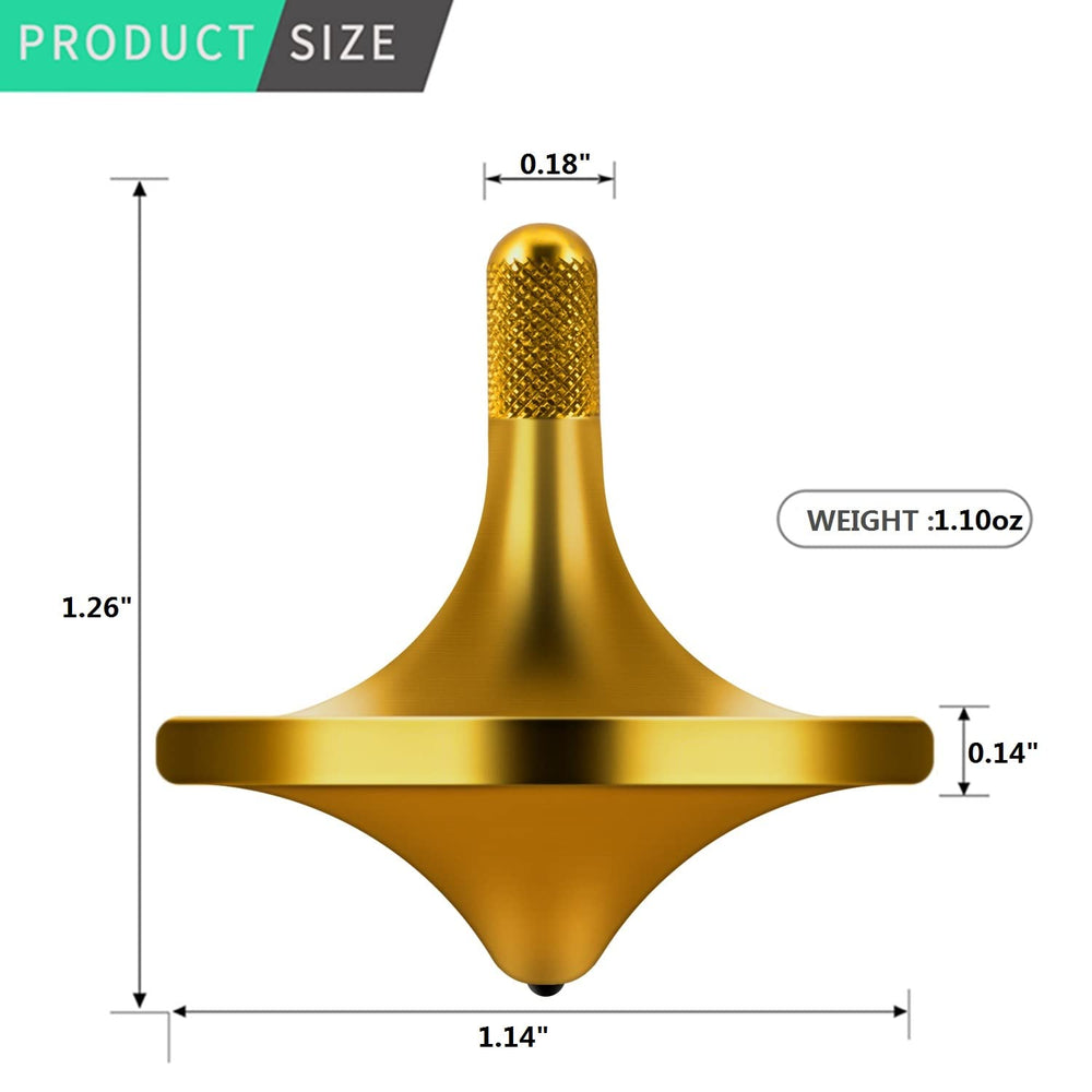 CHEETOP bronze spinning top of medium size for focused practice and smooth spins.
