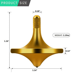 CHEETOP bronze spinning top of medium size for focused practice and smooth spins.