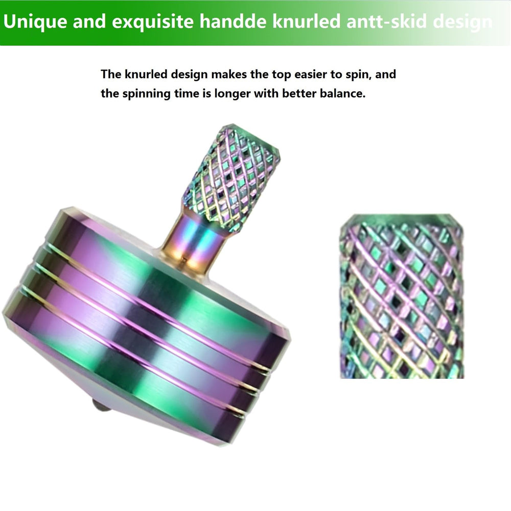 CHEETOP iridescent-style spinning top adds visual appeal and satisfying spin.