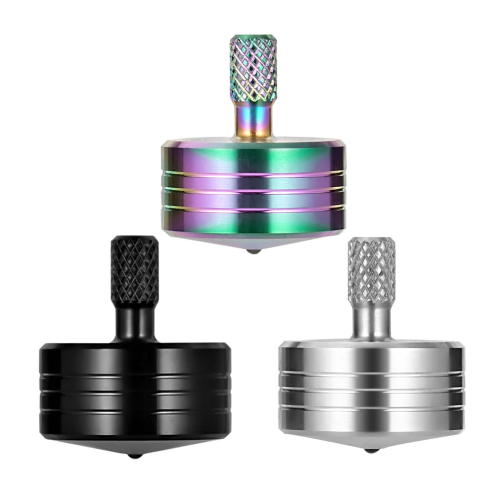 CHEETOP stainless steel spinning top main-angle highlights precise balance for smooth desktop spins.