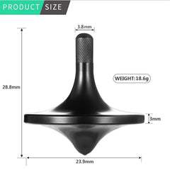 CHEETOP spinning top with concave crystal base, steady balance for long spins