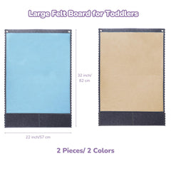 CHEFAN brown felt board 32x22 inches supports hands-on learning.