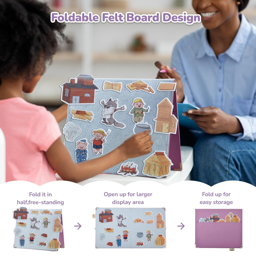 CHEFAN Classroom felt-teaching aid for storytelling, quiet time, and classroom enrichment