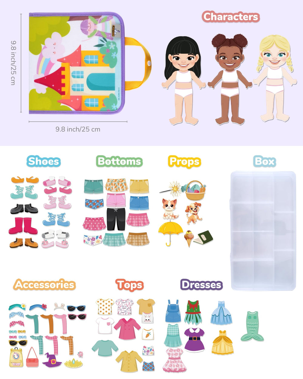 CHEFAN dress-up accessories set offers many pieces to mix and match for imaginative scenarios.
