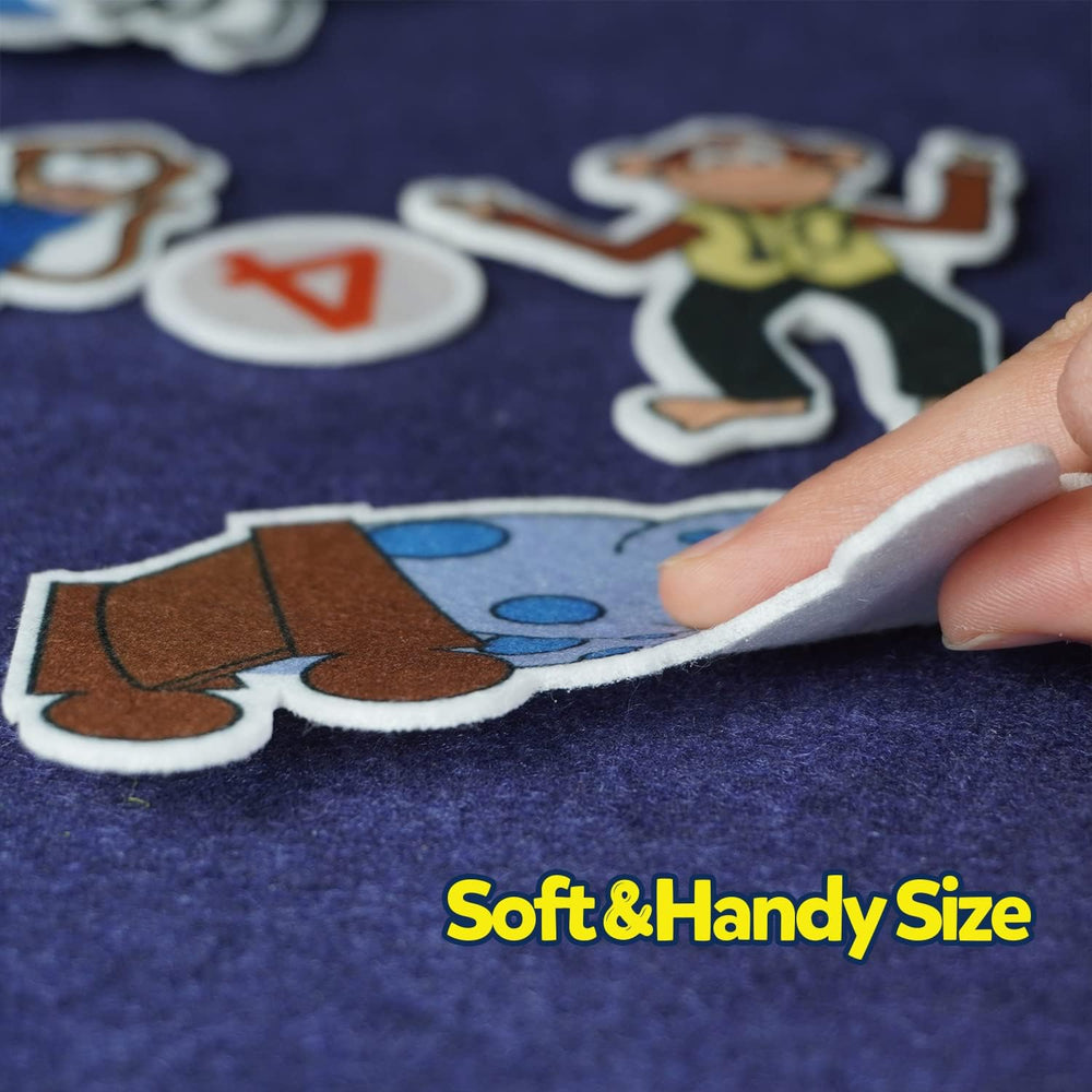 CHEFAN felt-board storage bag with four pockets keeps pieces organized.
