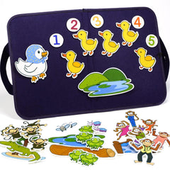 CHEFAN felt board for toddlers supports interactive storytelling and early language skills.