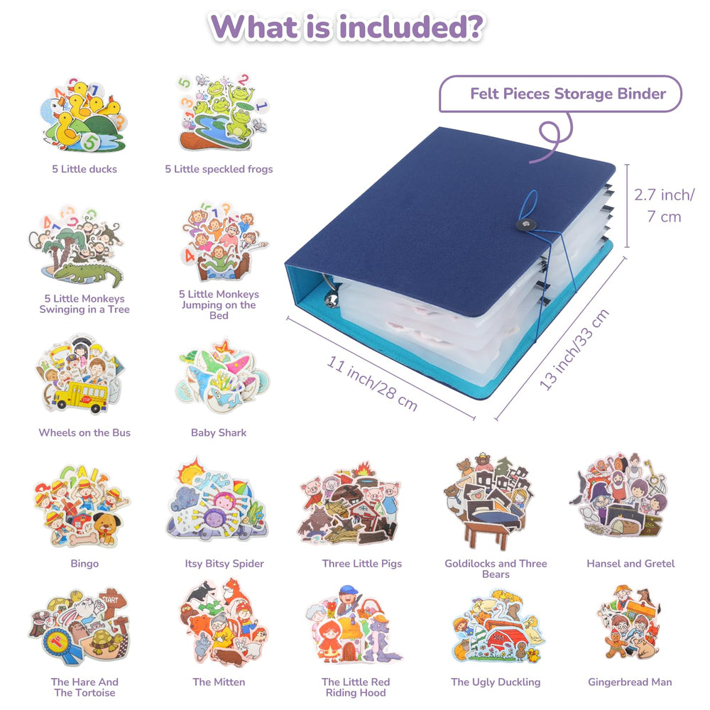 CHEFAN felt storage binder keeps all pieces neatly organized for quick setup.