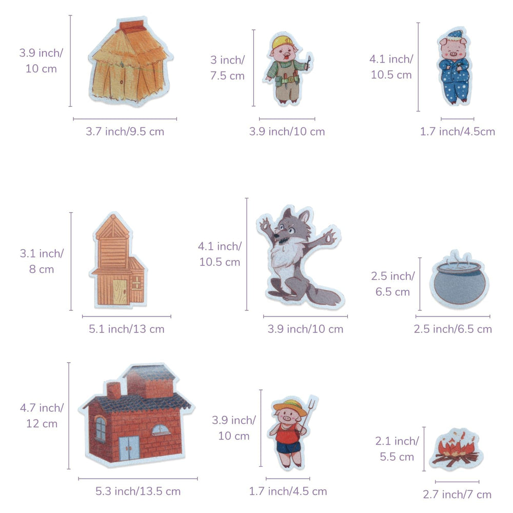 CHEFAN Flannel board storytelling with colorful pieces enhances fine motor skills