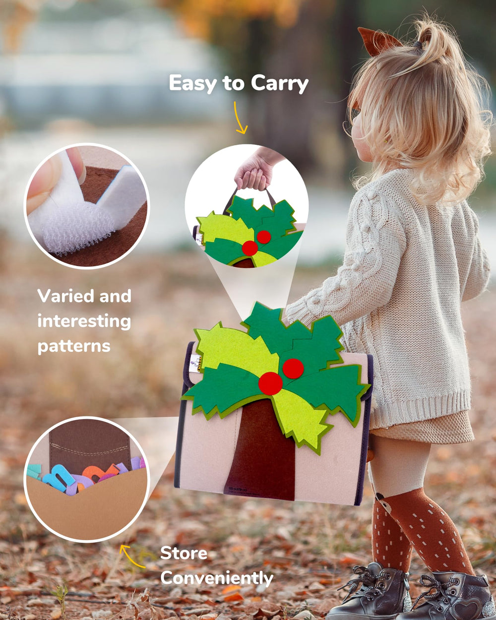 CHEFAN Letter Tree Velcro pieces for easy letter attachment