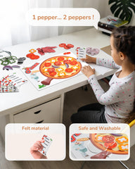 CHEFAN Pizza Counting Toddler Toys ingredients spread aids color and shape recognition