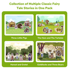 CHEFAN precut felt figures set with 55 pieces for storytelling.