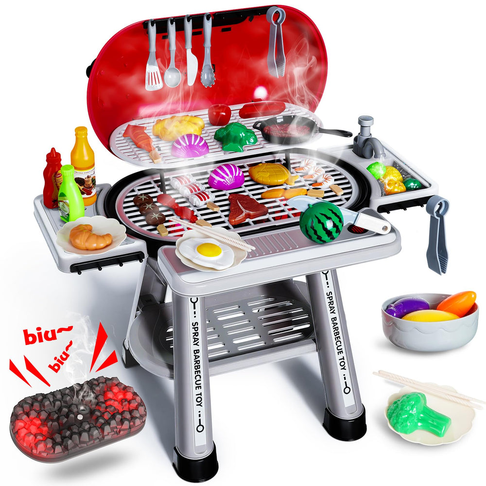 Cheffun Kids Grill Playset main view highlights durable ABS build for safe, imaginative cooking.