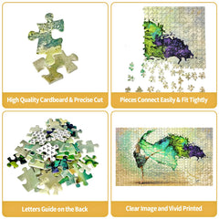 CHengQiSM Ballet Dancer puzzle pieces closeup showing precise cuts