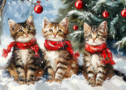 CHengQiSM Christmas kittens puzzle 1000 pieces for cozy evenings and family fun