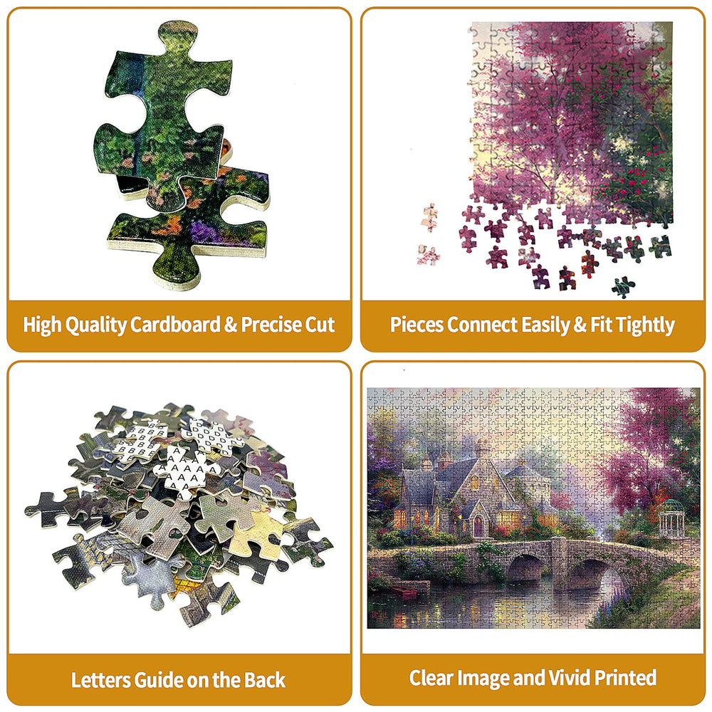 CHengQiSM puzzle landscape with spring light, great for family puzzle night.