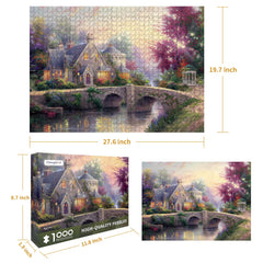 CHengQiSM 1000-piece puzzle with crisp colors, supports focused solo sessions.