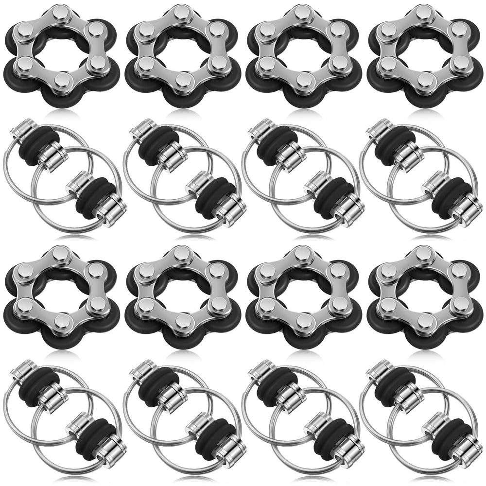 CHENGU 16-piece fidget toy set in black for on-the-go stress relief