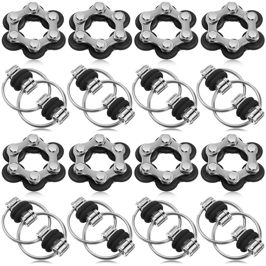CHENGU 16-piece fidget toy set in black for on-the-go stress relief
