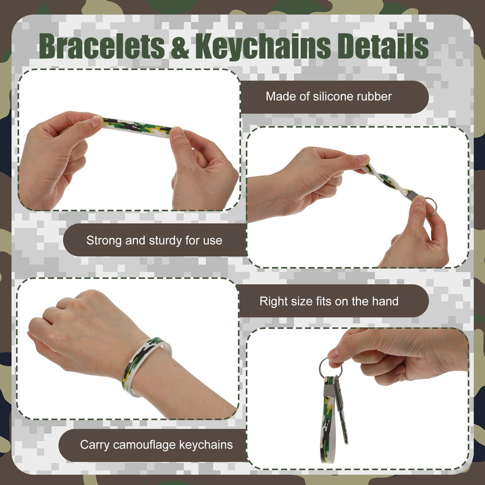 CHENGU army rubber bracelets add colorful flair to party activities.