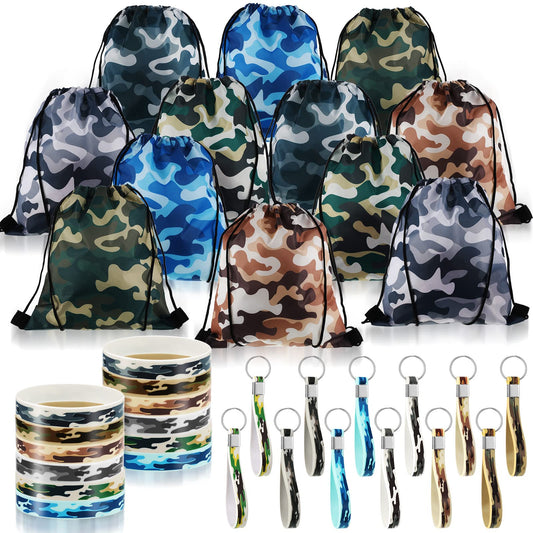 CHENGU camouflage drawstring bag in tie-dye design ideal for party favors.