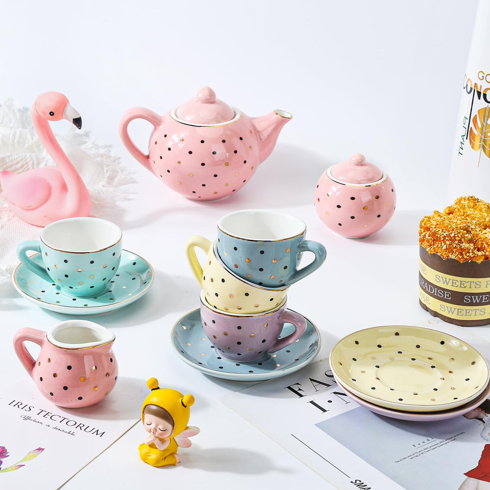 CHENP.HMC porcelain saucers for imaginative tea service.