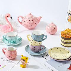 CHENP.HMC porcelain saucers for imaginative tea service.