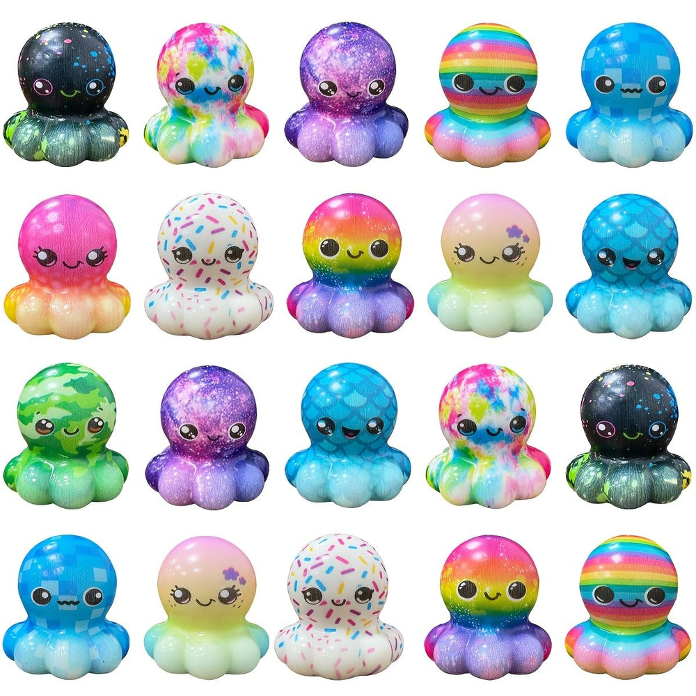 Cherislpy 24-pack octopus squishy toy colorful for party favors and sensory play