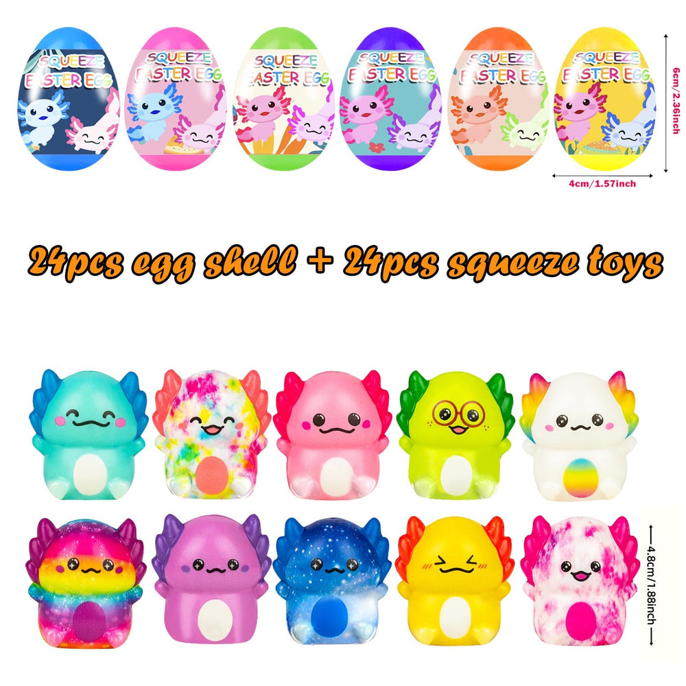 Cherislpy axolotl slow-squishy toy inside for tactile kids' play.