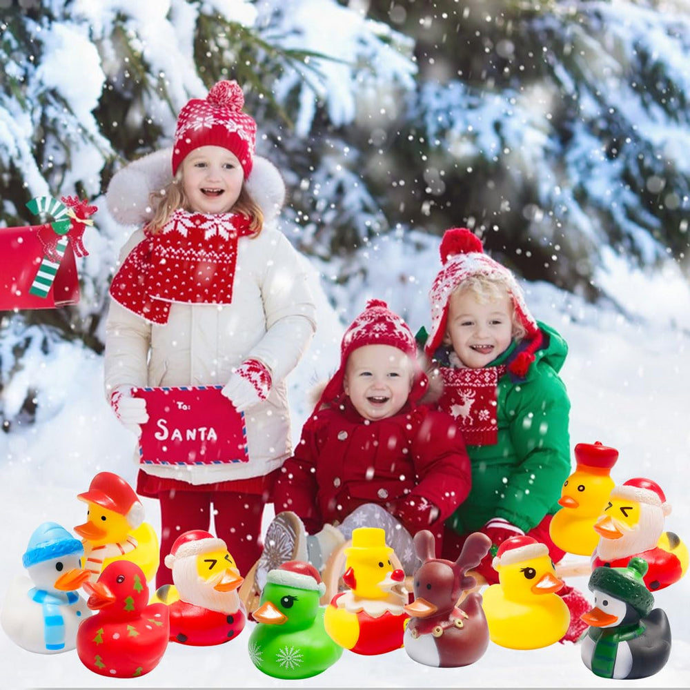 Cherislpy Christmas rubber duck elf delivers playful bath time and party decor.