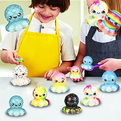 Cherislpy octopus squishy toy being squeezed with satisfying tactile feedback
