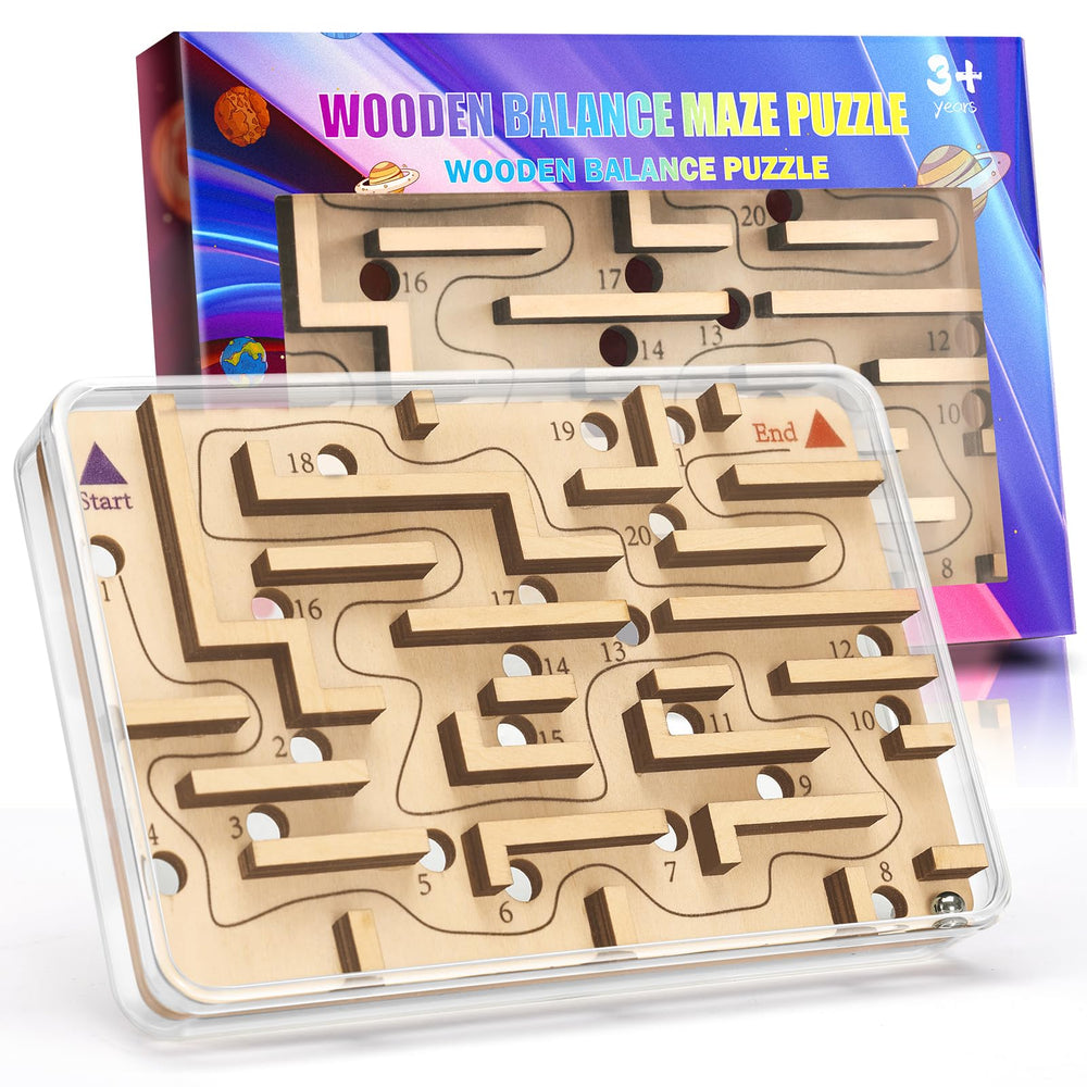 Cherosin wooden labyrinth maze tilt board for calm focus during study.